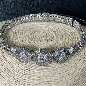 JOHN HARDY NWT AUTHENTIC STERLING SILVER & DIAMONDS PAVE’ BRACELET